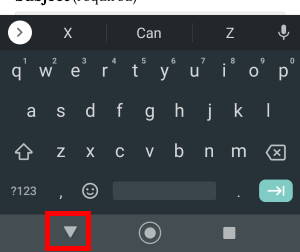 hide keyboard when using 3 navigation buttons